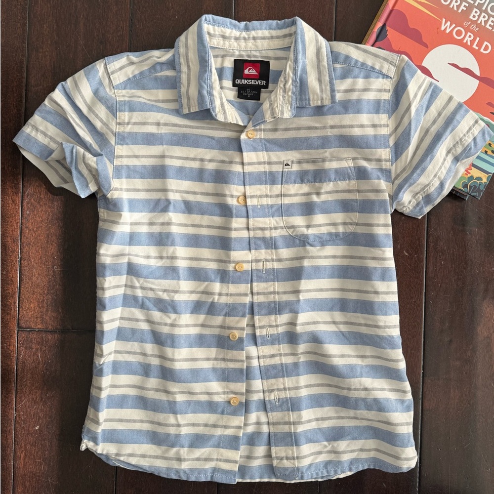 Kids Quiksilver Striped Buttondown shirt  8